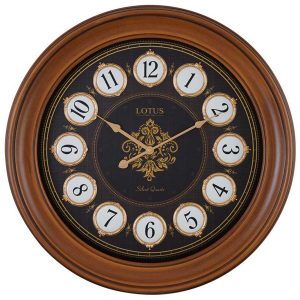 ساعت دیواری چوبی لوتوس مدل BENSON کد L013-BR